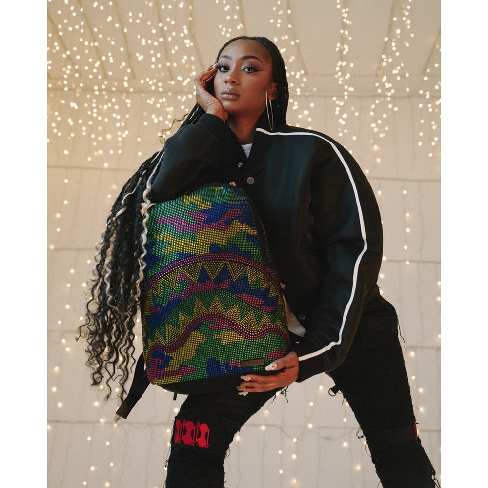 Sprayground Embellished Backpack - Trippy Trinity Camo Crystal - Picture 4 of 8